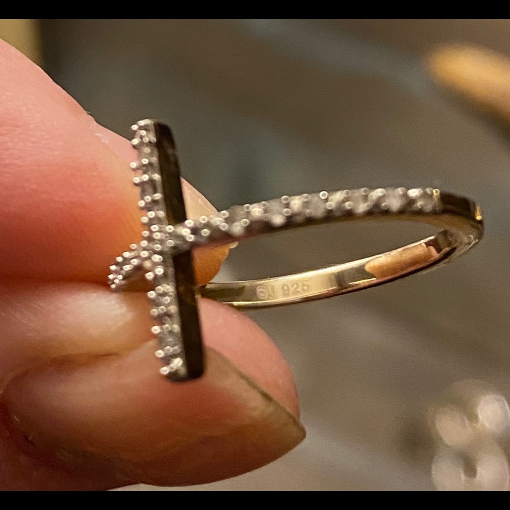 Diamond cross ring - Picture 4 of 7